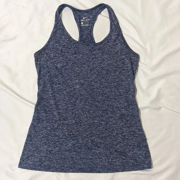 Nike Tops - Nike Dri-Fit Racerback Tank Top, Color Blue/Gray Size S